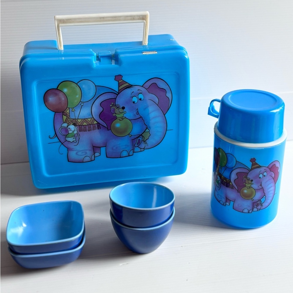 Elephant Thermos 90s Kids School Lunch Gift